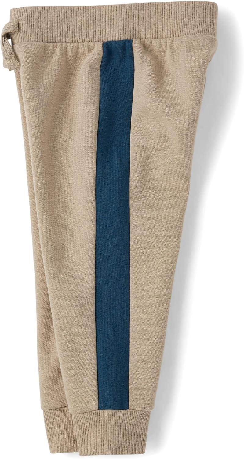 imageThe Childrens Place Baby Boys Active Fleece Jogger Pants 2 PackGrayBlueOlive 3pack