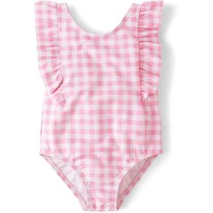 imageThe Childrens Place and Toddler One Piece SwimsuitPink Gingham Ruffle