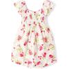 imageThe Childrens Place girls Smocked Skirt With Shorts RomperSimply White Floral