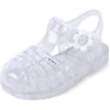 imageThe Childrens Place Girls and Toddler Jelly Fisherman SandalsClear Silver Glitter