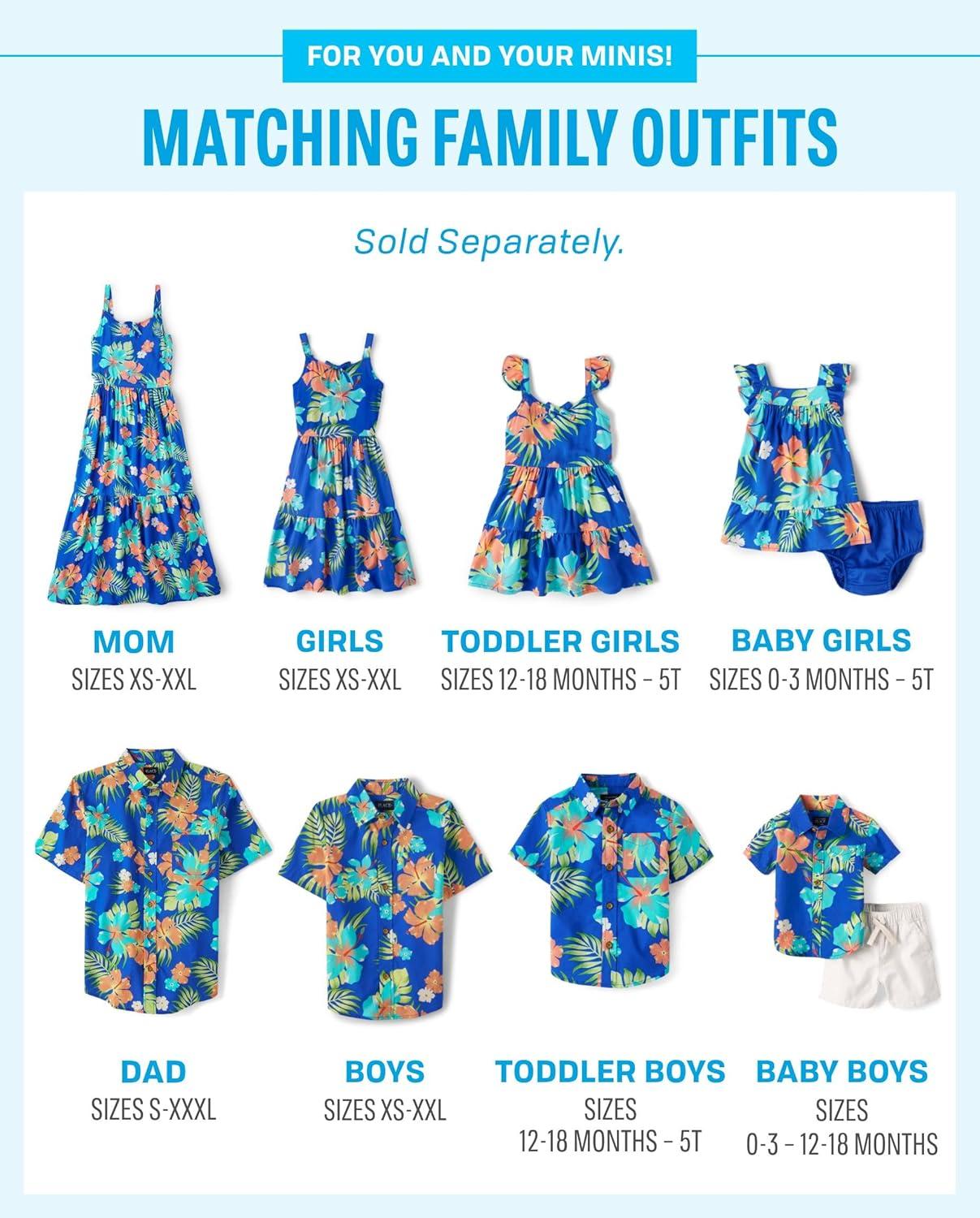 imageThe Childrens Place Baby Boys and Toddler Poplin Short Sleeve Button Down ShirtCool Cobalt Tropical