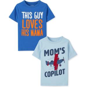 imageThe Childrens Place Baby and Toddler Boys Family Short Sleeve Graphic TShirts MultipackLove MamaMoms Copilot