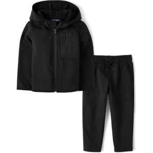 imageThe Childrens Place babyboys And Toddler Active Sweatshirt and Sweatpant 2 Piece OutfitOnyx