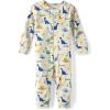 imageThe Childrens Place Boys and Toddler Short Sleeve 100 Cotton ZipFront One Piece PajamaDino Volcanos Footless