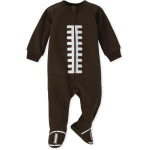 imageThe Childrens Place Baby and Toddler Football Footie Pajama FleeceFootball