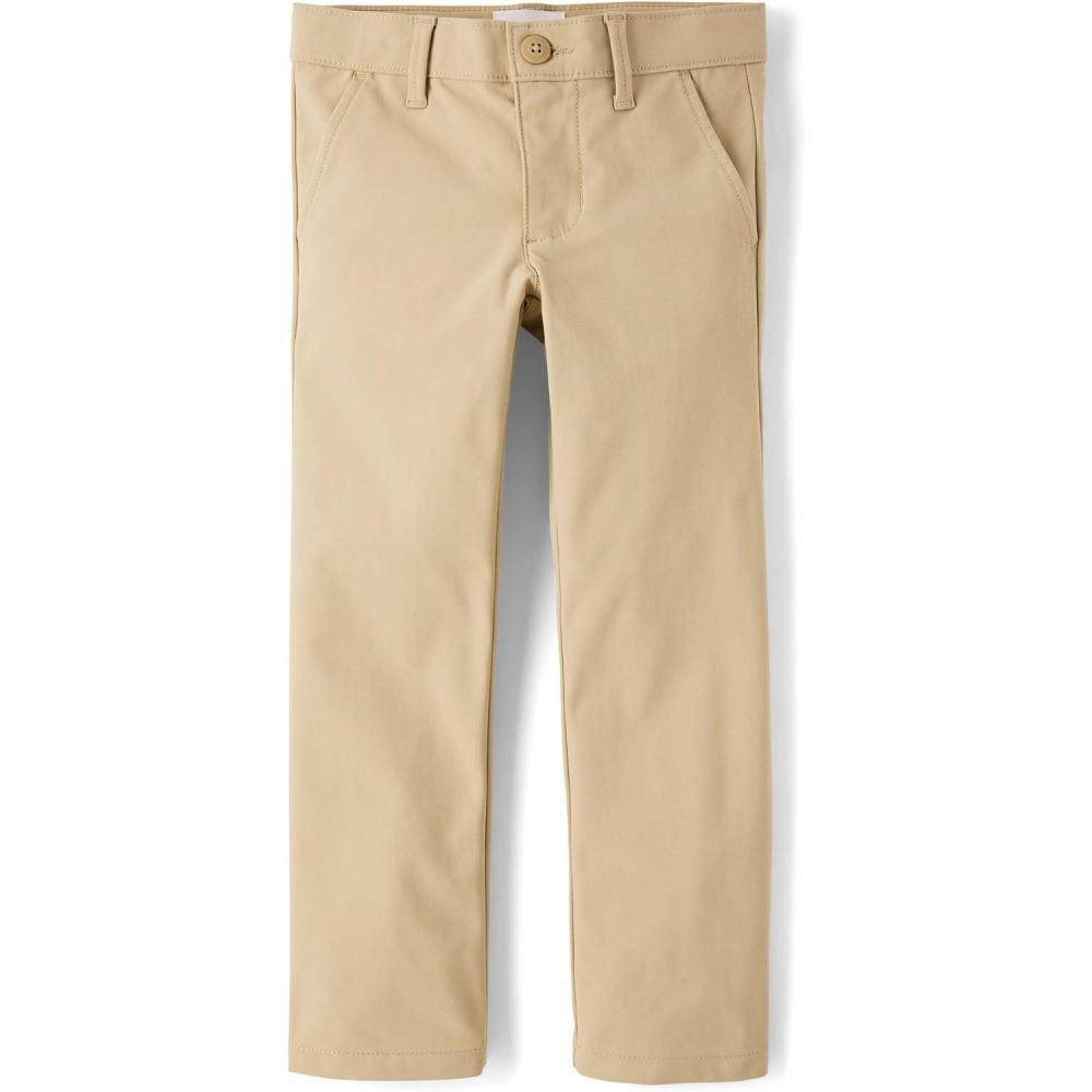 imageThe Childrens Place Girls Uniform Quick Dry Skinny Chino PantsSandy
