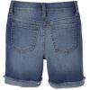 imageThe Childrens Place Girls Denim Midi ShortsFray Cuff Josephine Wash