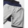 imageThe Childrens Place Girls Solid Bike ShortsBlackTidalGrey 3pack
