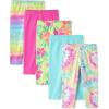 imageThe Childrens PlaceGirlsAssorted Everyday Capri LeggingsPink Summer 5pack