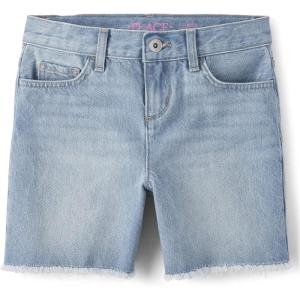 imageThe Childrens Place Girls Denim Midi ShortsStraight Leg Peony Wash