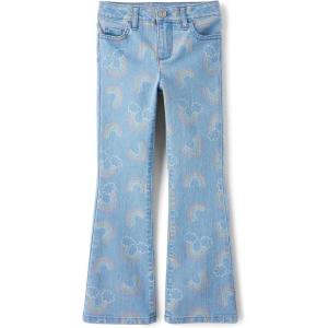 imageThe Childrens Place Girls Flare JeansValley Wash Rainbows High Rise