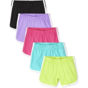 imageThe Childrens Place Girls Knit Dolphin ShortsNeon Multi Color 5pack