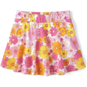 imageThe Childrens Place Girls PullOn Everyday SkortsFloral Fushia