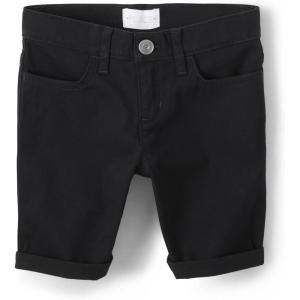imageThe Childrens Place Roll Cuff Twill Skimmer ShortsBlack