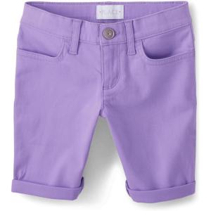 imageThe Childrens Place Roll Cuff Twill Skimmer ShortsIris Pop Purple
