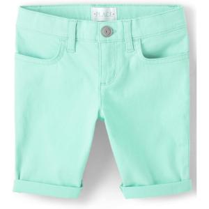 imageThe Childrens Place Roll Cuff Twill Skimmer ShortsMellow Aqua