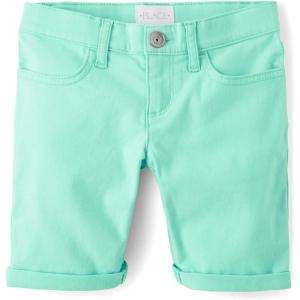 imageThe Childrens Place Roll Cuff Twill Skimmer ShortsMint