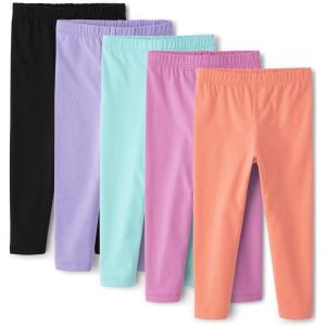 imageThe Childrens PlaceGirlsAssorted Everyday Capri LeggingsSolid 5pack
