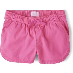 imageThe Childrens Place Baby Girls Denim Twill Pull on ShortsFrench Rose Pink