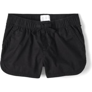 imageThe Childrens Place Baby Girls Denim Twill Pull on ShortsSolid Black
