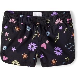 imageThe Childrens Place Girls Denim Pull On ShortsBlack