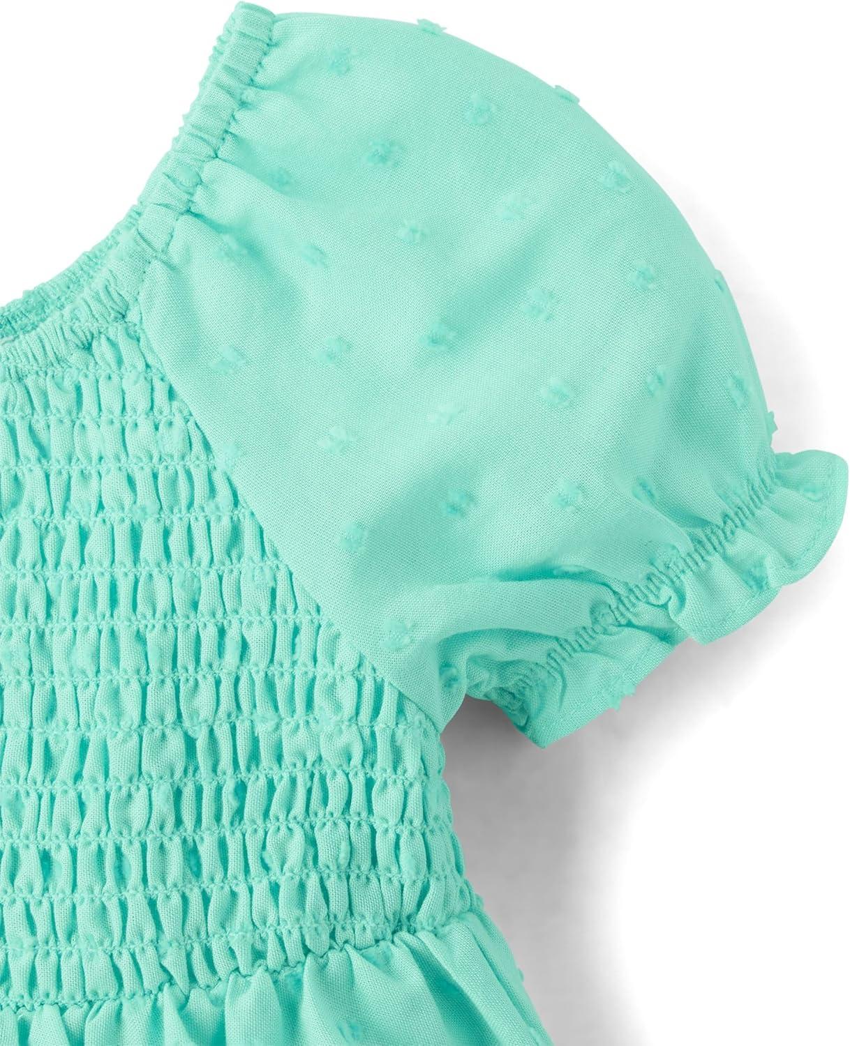 imageThe Childrens Place Baby Girls and Newborn Casual Short Sleeve Dress with Diaper CoverMint Tea