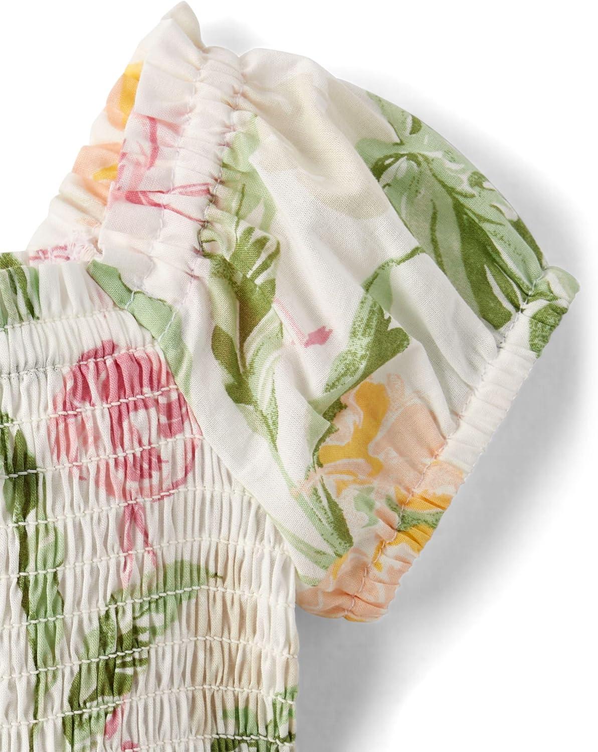imageThe Childrens Place Baby Girls and Newborn Casual Short Sleeve DressFloral Palm