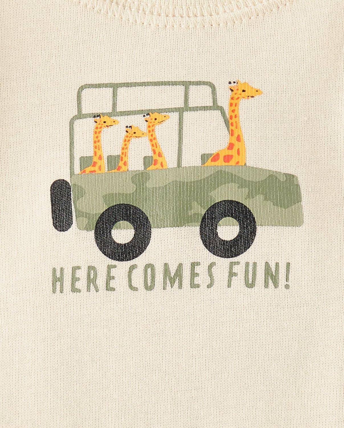 imageThe Childrens Place babyboys And Newborn Short Sleeve Bodysuits MultipacksSafari 5pack