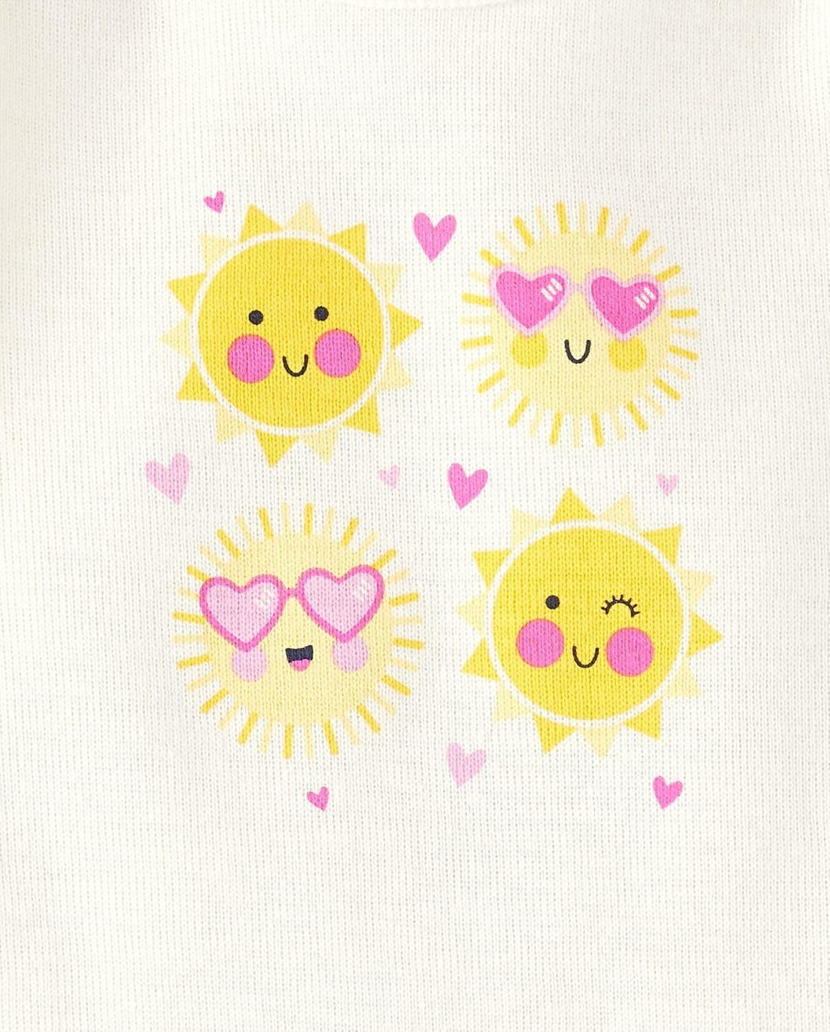 imageThe Childrens Place babyboys And Newborn Short Sleeve Bodysuits MultipacksSunshine Yellow 5pack