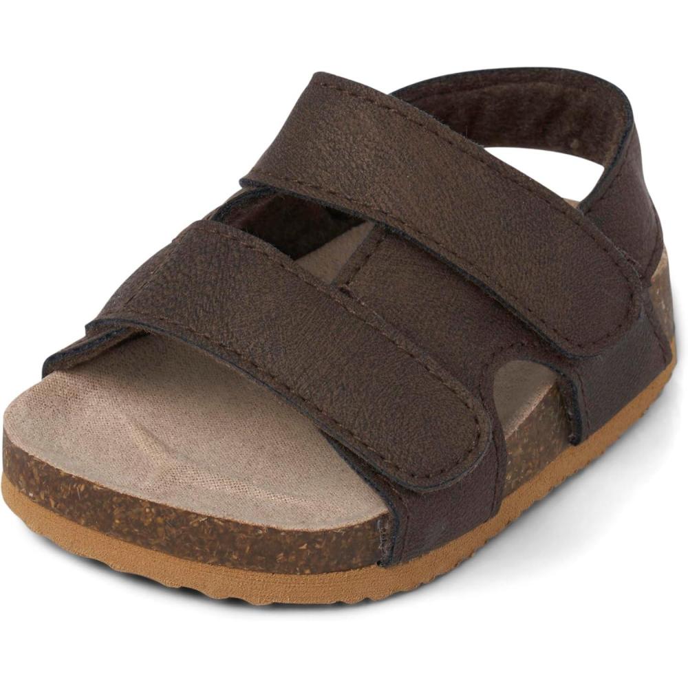 imageThe Childrens Place BabyBoys Newborn Flat SandalsBrown