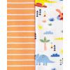 imageThe Childrens Place babyboys And Newborn Short Sleeve Bodysuits MultipacksDinosStripe 5pack