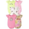 imageThe Childrens Place babyboys And Newborn Short Sleeve Bodysuits MultipacksFlower ChildBeautiful 5pack
