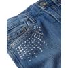 imageThe Childrens Place Girls Wide Leg JeansGrove Wash Studded