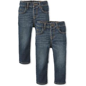 imageThe Childrens Place Baby Boys and Toddler Straight Leg JeansMedium Stone 2pack