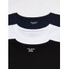 imageThe Childrens Place Girls Basic Short Sleeve Layering TeeBlackTidalWhite 3pack