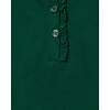 imageThe Childrens Place Girls Long Sleeve Ruffle Pique PoloSpruce Green Single