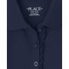imageThe Childrens Place Girls Long Sleeve Ruffle Pique PoloTidal