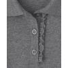 imageThe Childrens Place Girls Short Sleeve Ruffle Pique PoloDk Heather Gray 2 PackM 78