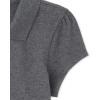 imageThe Childrens Place Girls Short Sleeve Ruffle Pique PoloDk Heather Grey