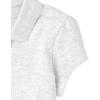 imageThe Childrens Place Girls Short Sleeve Ruffle Pique PoloHeather Grey Single