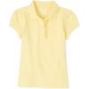 imageThe Childrens Place Girls Short Sleeve Ruffle Pique PoloPale Sun