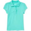 imageThe Childrens Place Girls Short Sleeve Ruffle Pique PoloSeafrost