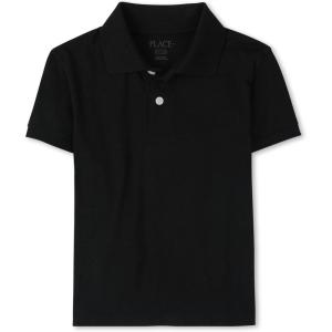 imageThe Childrens Place Boys Multipack Short Sleeve Soft Jersey Knit PolosBlack Single