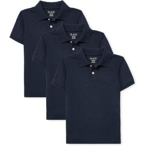 imageThe Childrens Place Boys Multipack Short Sleeve Soft Jersey Knit PolosNautico 3pack