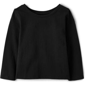imageThe Childrens Place Girls Basic Short Sleeve Layering TeeBlack Single