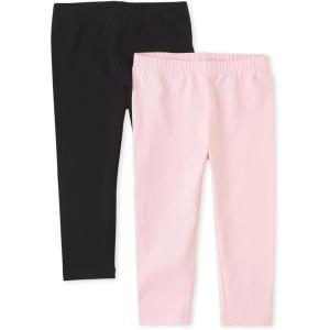 imageThe Childrens Place Girls Capri Leggings Everyday MultipacksBlackShell 2pack