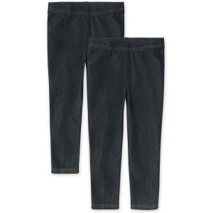 imageThe Childrens Place Girls Capri Leggings Everyday MultipacksTrue Indigo 2pack