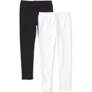 imageThe Childrens Place Girls LeggingsBlackWhite 2pack