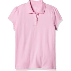 imageThe Childrens Place Girls Short Sleeve Ruffle Pique PoloSparklpink