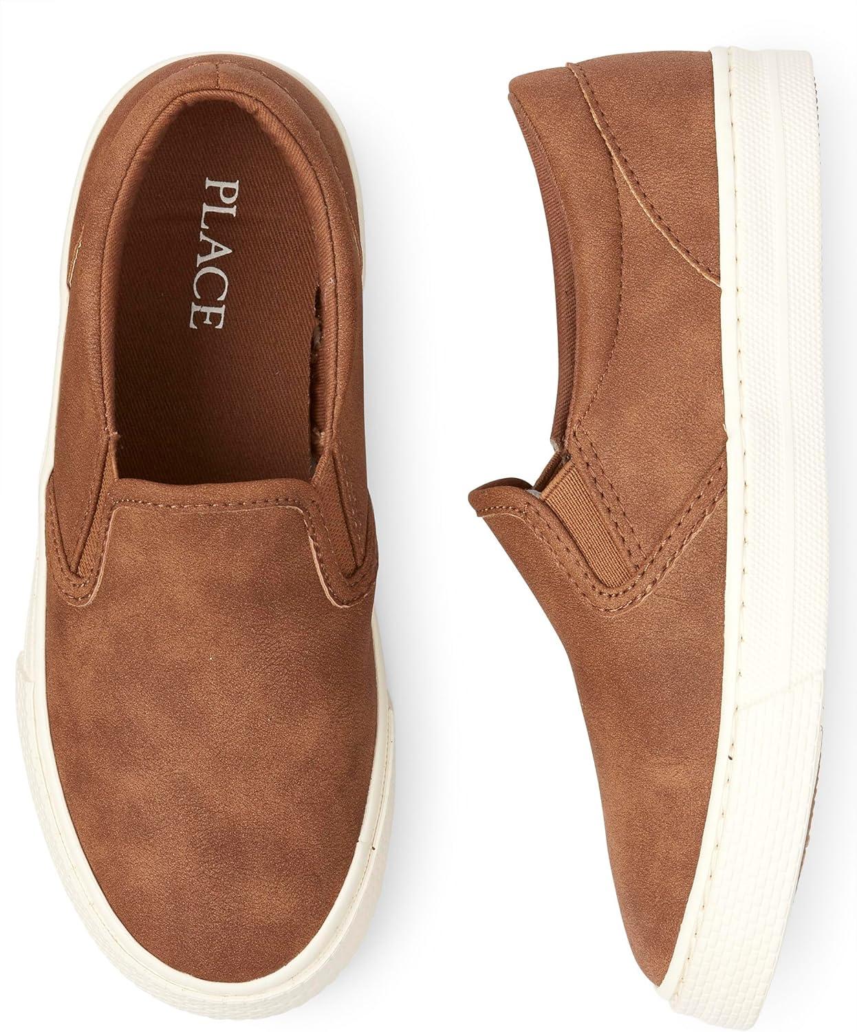 imageThe Childrens Place Boys Slip on Casual Shoes LoaferCaramel